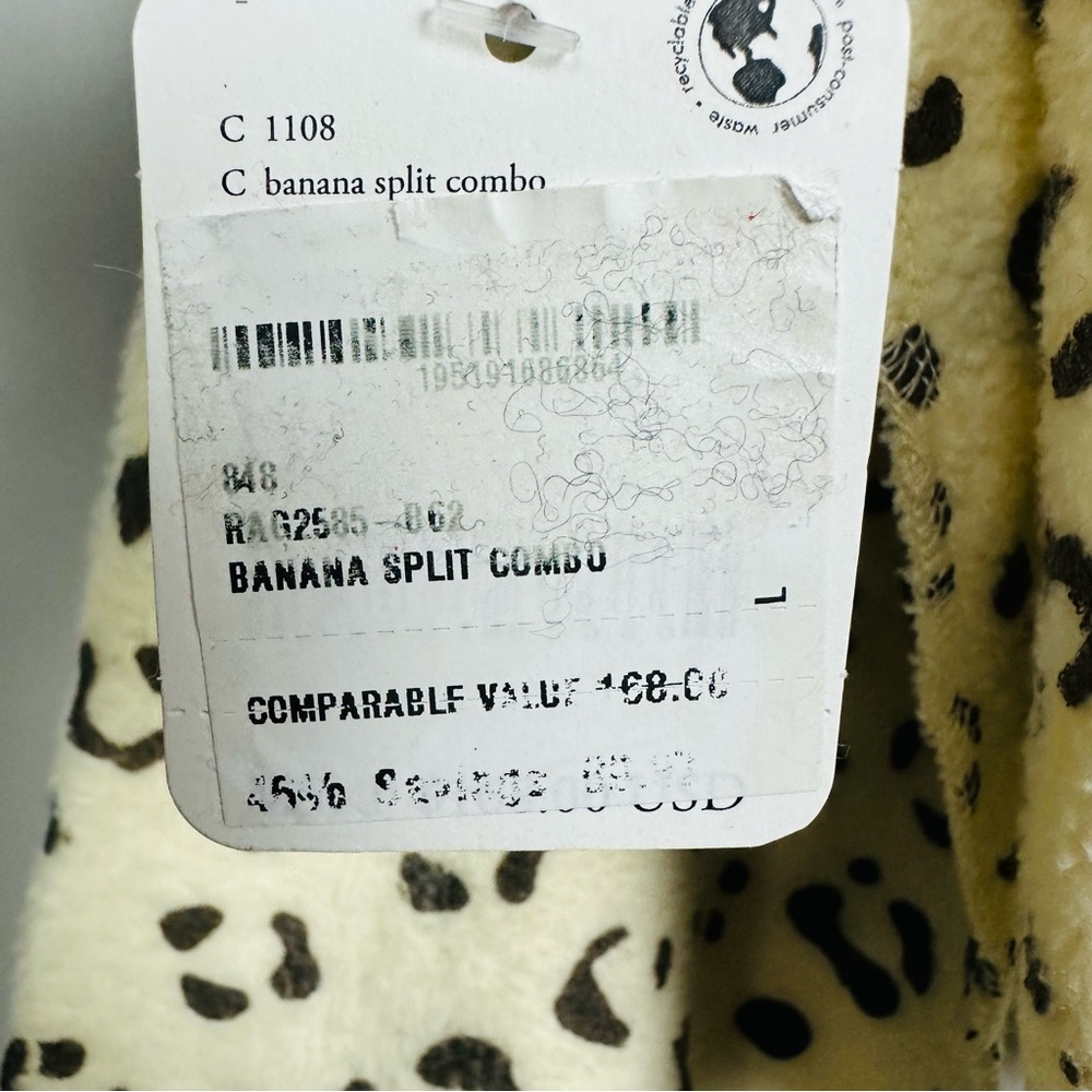 Free People Intimately NWT Rain check Cream and Black Animal Print Patterned Top - Picture 8 of 11